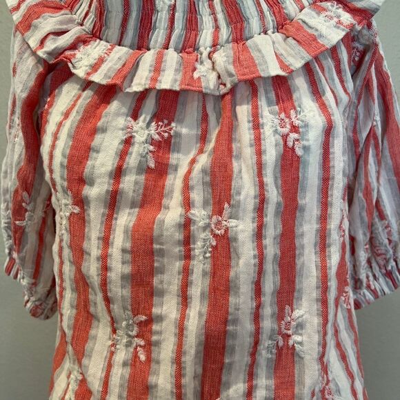 MISA Los Angelas Embroidered Smock Top Sz.S - Picture 4 of 5